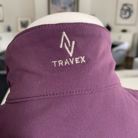 Eddie Bauer Travex High Neck Full Zip Multi Pockets Nylon Vest Purple Sz XS - Picture 8 of 14